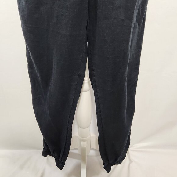 Athleta Cabo Women's Size 4 Black Linen Drawstring Elastic Waist Jogger #530642 - Picture 4 of 16